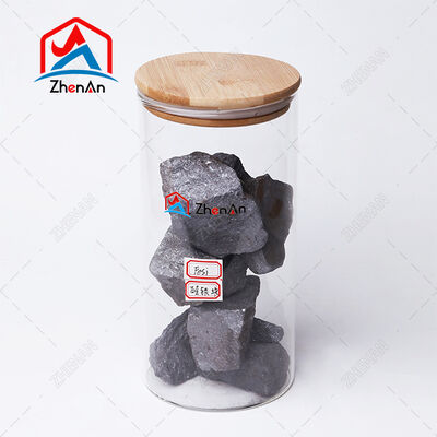 Σιδηροπυριτικό FeSi 65/75 Σύνθετο σιδήρου πυριτίου με περιεκτικότητα σε πυρίτιο 65-75% και μέγεθος σωματιδίων 10-220 mm για βιομηχανική χάλυβα